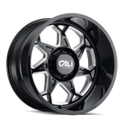 Cali Off-Road 9111 Sevenfold 20x12 / 6x139.7 BP / -51mm Offset / 106mm Hub Gloss Black Milled Wheel