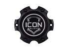ICON 6x135 Embossed Center Cap - Satin Black/White