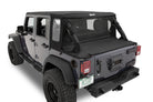 Bestop 07-18 Jeep Wrangler JK 4-Door Halftop Conversion Kit (Premium Black Twill)