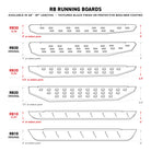 Go Rhino RB30 Slim Line Running Boards 68in. - Bedliner Coating (Boards ONLY/Req. Mounting Brackets)