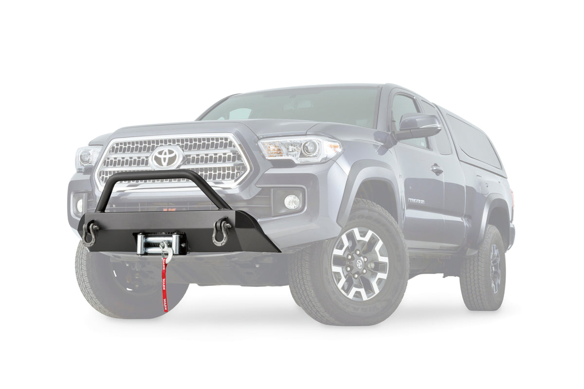 WARN Semi-Hidden Winch Mount with Grille Guard for 2016-2023 Toyota Tacoma