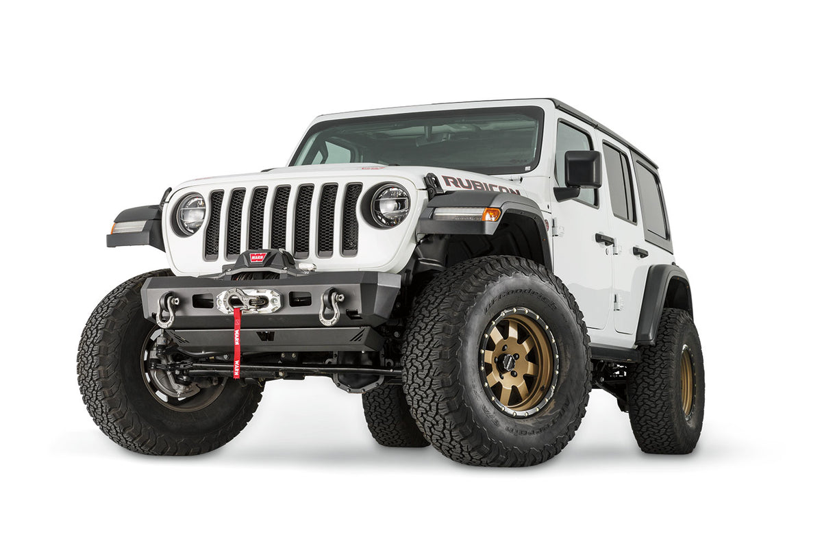 WARN Elite Stubby Front Bumper for 2018-2026 Jeep Wrangler JL / 2020-2026 Jeep Gladiator JT