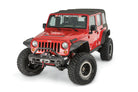 WARN Elite Stubby Front Bumper with Grille Guard Tube for 2007-2018 Jeep Wrangler JK