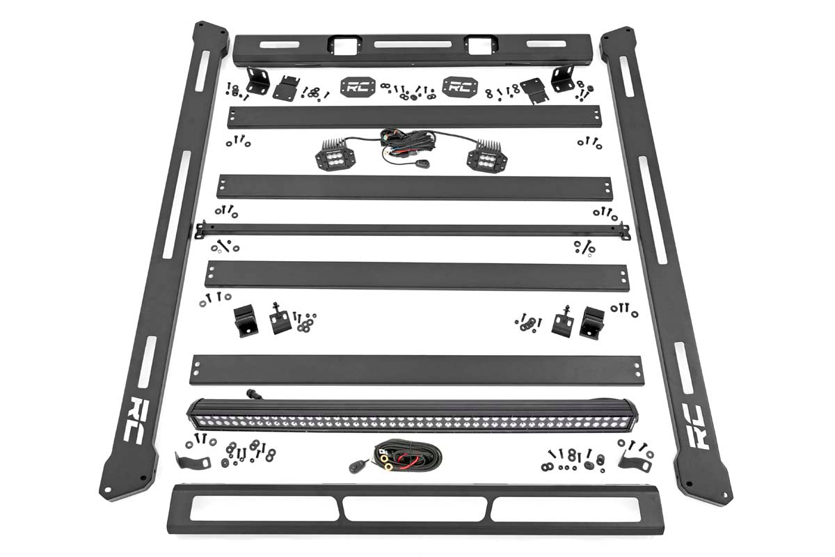 Rough Country  Roof Rack | Black Series Lights | Jeep Wrangler JL (18-26)/Wrangler Unlimited (18-26)