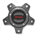WARN Optional Wheel Center Cap - Gunmetal/Red 5 Lug