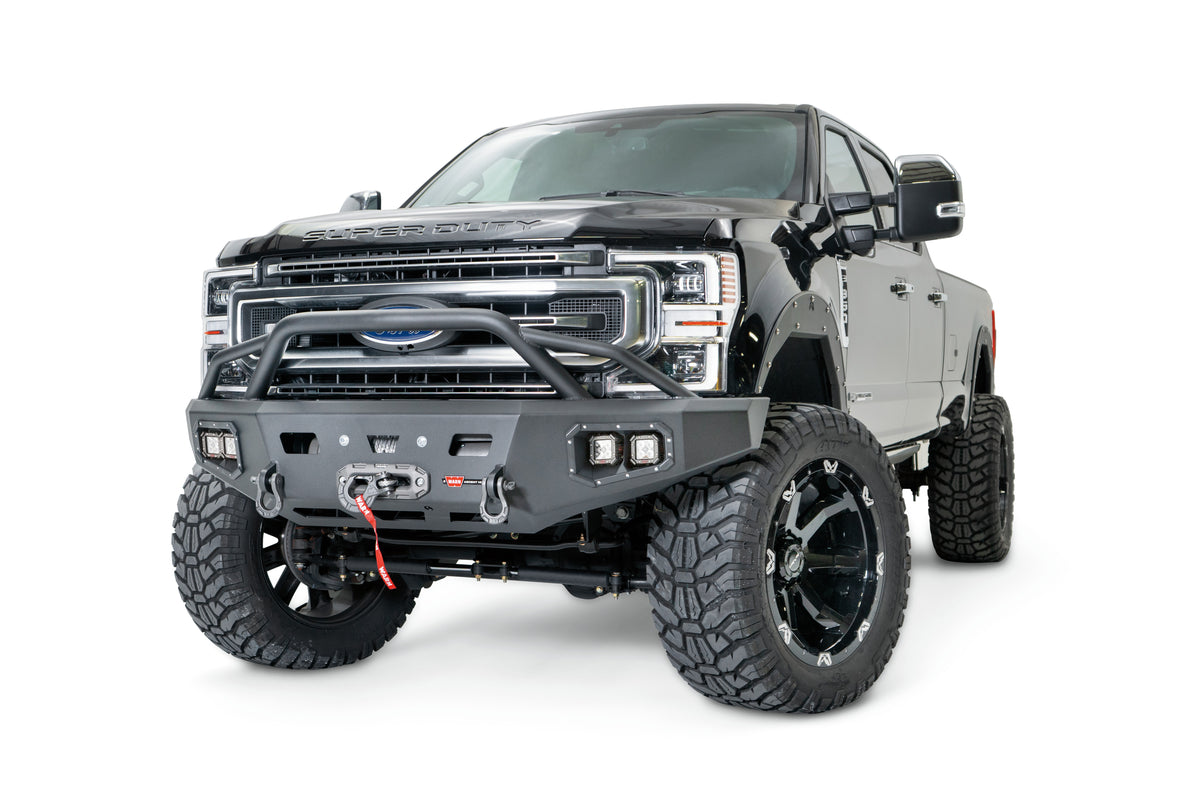 WARN Ascent HD Front Bumper with Prerunner Grille Guard for 2017-2022 Ford F-250/F-350