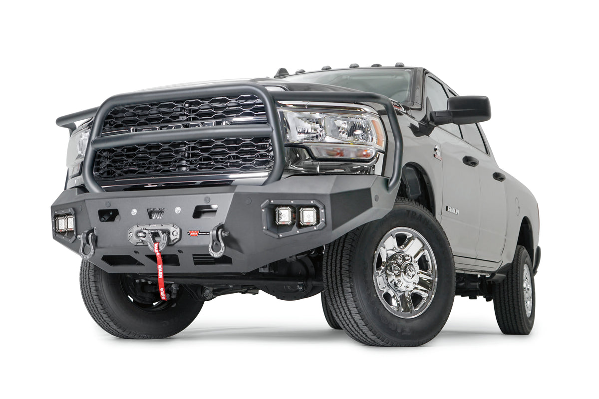 WARN Ascent HD Front Bumper with Full Grille Guard for 2019-2026 Ram 2500/3500/4500/5500