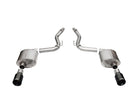 Corsa 24+ Frd MustangGT Touring Axle-Back Ex.Sys 3.0in Dual Rear Exit w/4.5in Blk PVD StraightCutTip