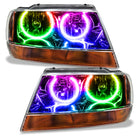 Oracle 99-04 Jeep Grand Cherokee SMD HL - Black - ColorSHIFT w/ BC1 Controller