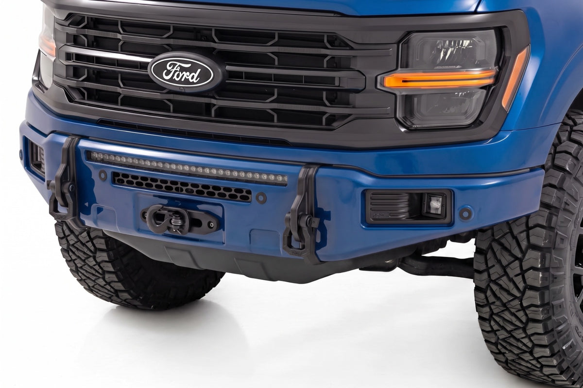 Rough Country FXS Front Bumper | E9 Argon Blue | EcoBoost | Ford F-150 2WD/4WD (2021-2025)