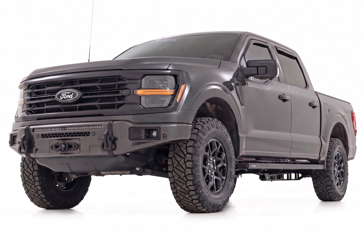 Rough Country FXS Front Bumper | M7 Carbonized Gray | EcoBoost | Ford F-150 2WD/4WD (2021-2025)