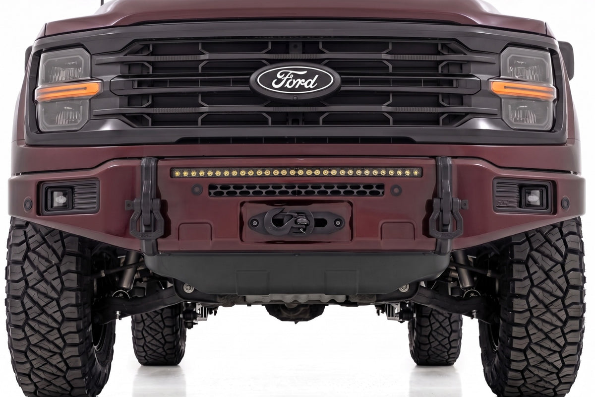 Rough Country FXS Front Bumper | E2 Magma Red | EcoBoost | Ford F-150 2WD/4WD (2021-2025)