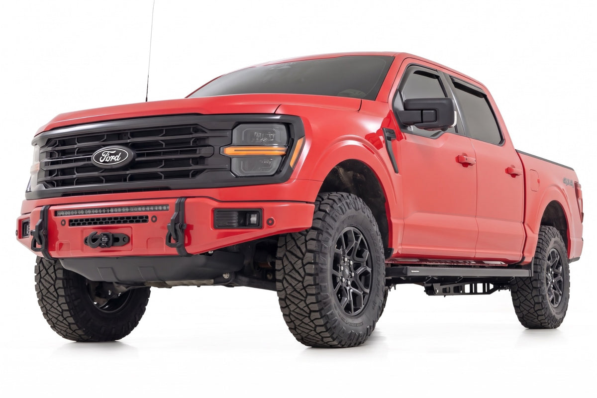 Rough Country FXS Front Bumper | PQ Race Red | EcoBoost | Ford F-150 2WD/4WD (2021-2025)