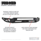 Westin 2011-2016 Ford F-250/350/450/550 Super Duty Pro-Mod Front Bumper - Textured Black