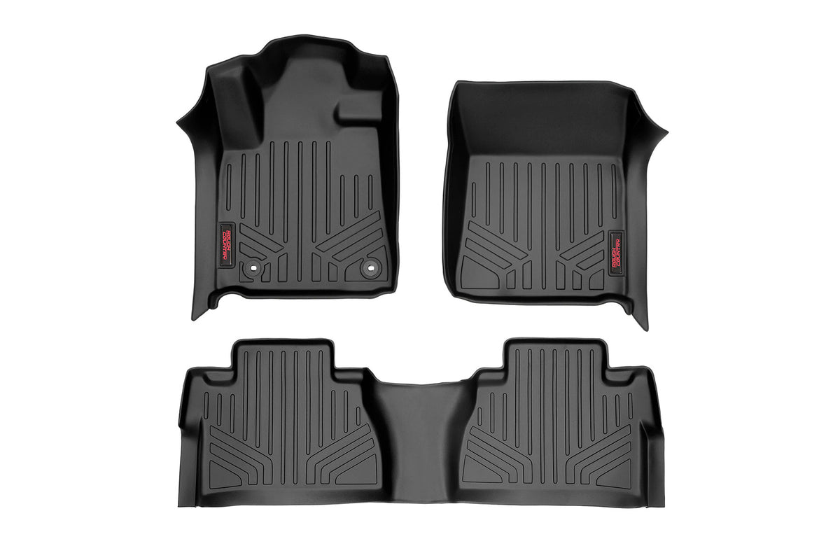 Rough Country  Floor Mats | FR & RR | CrewMax | Toyota Tundra 2WD/4WD (2014-2021)