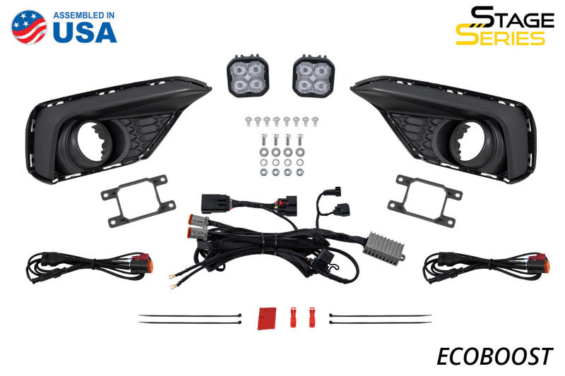 Diode Dynamics 2026 Ford Mustang EcoBoost SS3 Add-On Fog Lamp Kit Yellow Sport