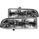 ANZO 1998-2005 Chevrolet S-10 Crystal Headlights Chrome