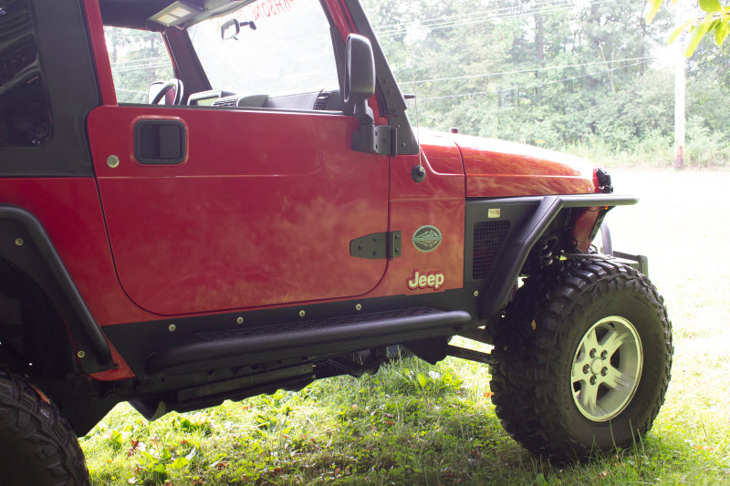 Fishbone Offroad Jeep LJ Rock Slider W/Tube Step - Black Powdercoat