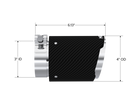MBRP Universal Carbon Fiber Tip 3in ID / 4in OD Out / 6.13in Length Angle Cut Dual Wall