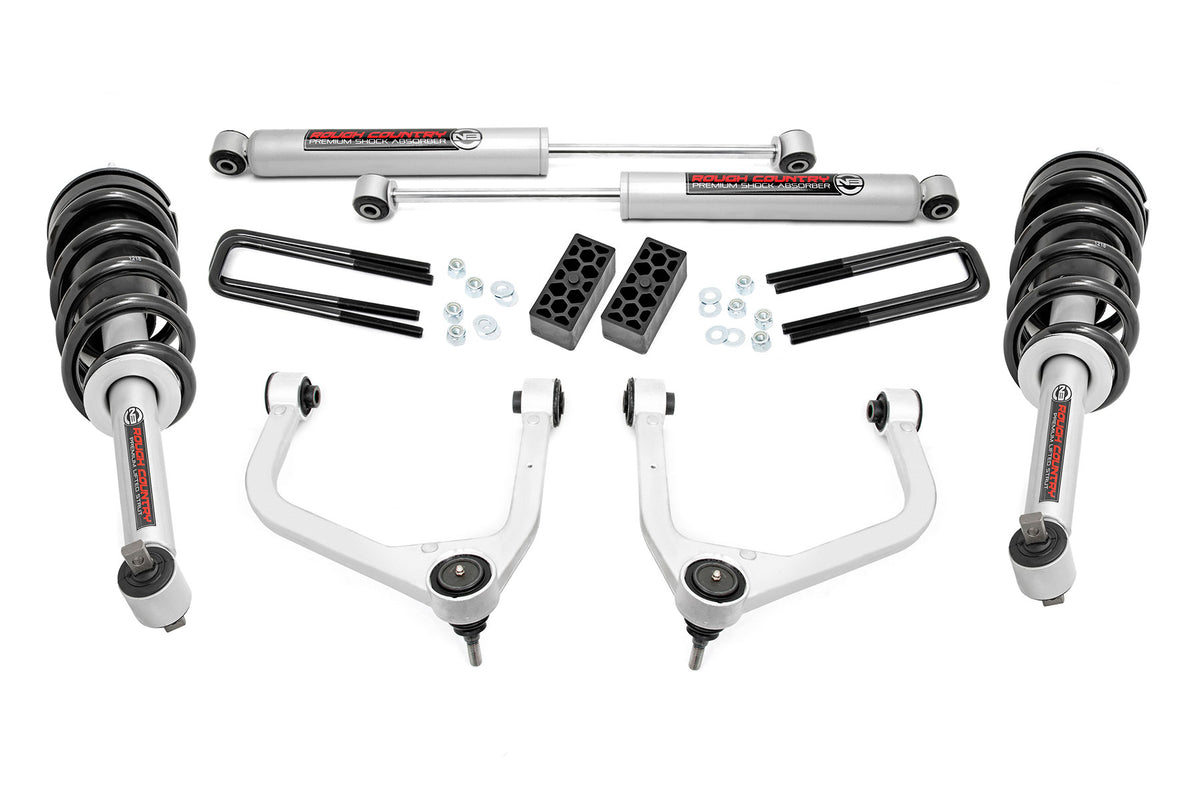 Rough Country  3.5 Inch Lift Kit | N3 Struts | Chevy Silverado 1500 2WD/4WD (2019-2024)