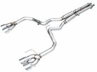 AWE 2024 Ford Mustang GT Fastback S650 RWD Track Edition Cat-Back Exhaust w/ Quad Chrome Silver Tips