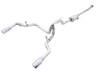 AWE Tuning 0FG 21+ Ford F150 Dual Split Rear Exhaust - 5in Chrome Silver Tips