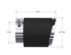 MBRP Universal Carbon Fiber Dual Wall Tip 4.5in OD/3in Inlet/6.13in L