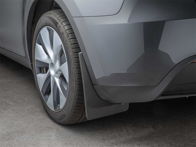 WeatherTech 20-24 Tesla Model Y No Drill Rear MudFlaps - Black