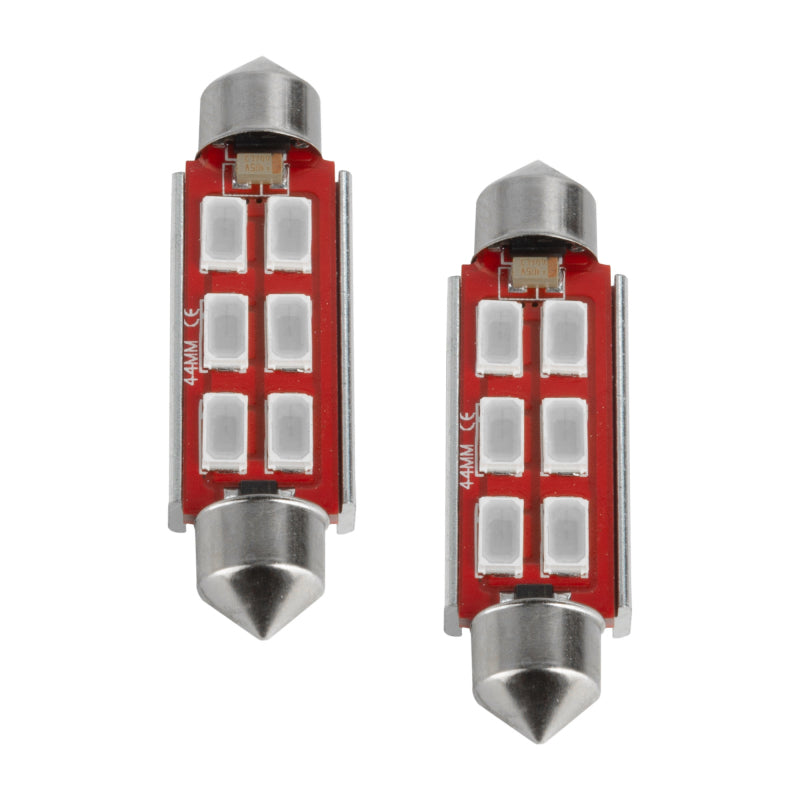 Oracle 44MM 6 LED 3-Chip Festoon Bulbs (Pair) - Green