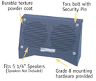 Tuffy Dual Speaker Box Black