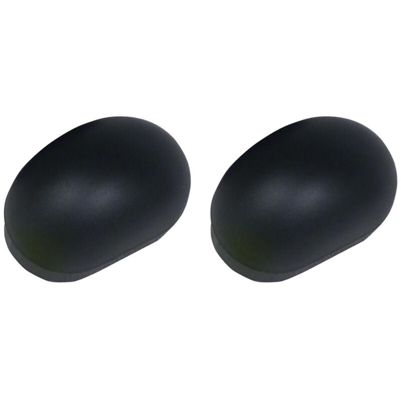 Westin Platinum 4 Oval 4 in Tube Step End Cap Kit - Black