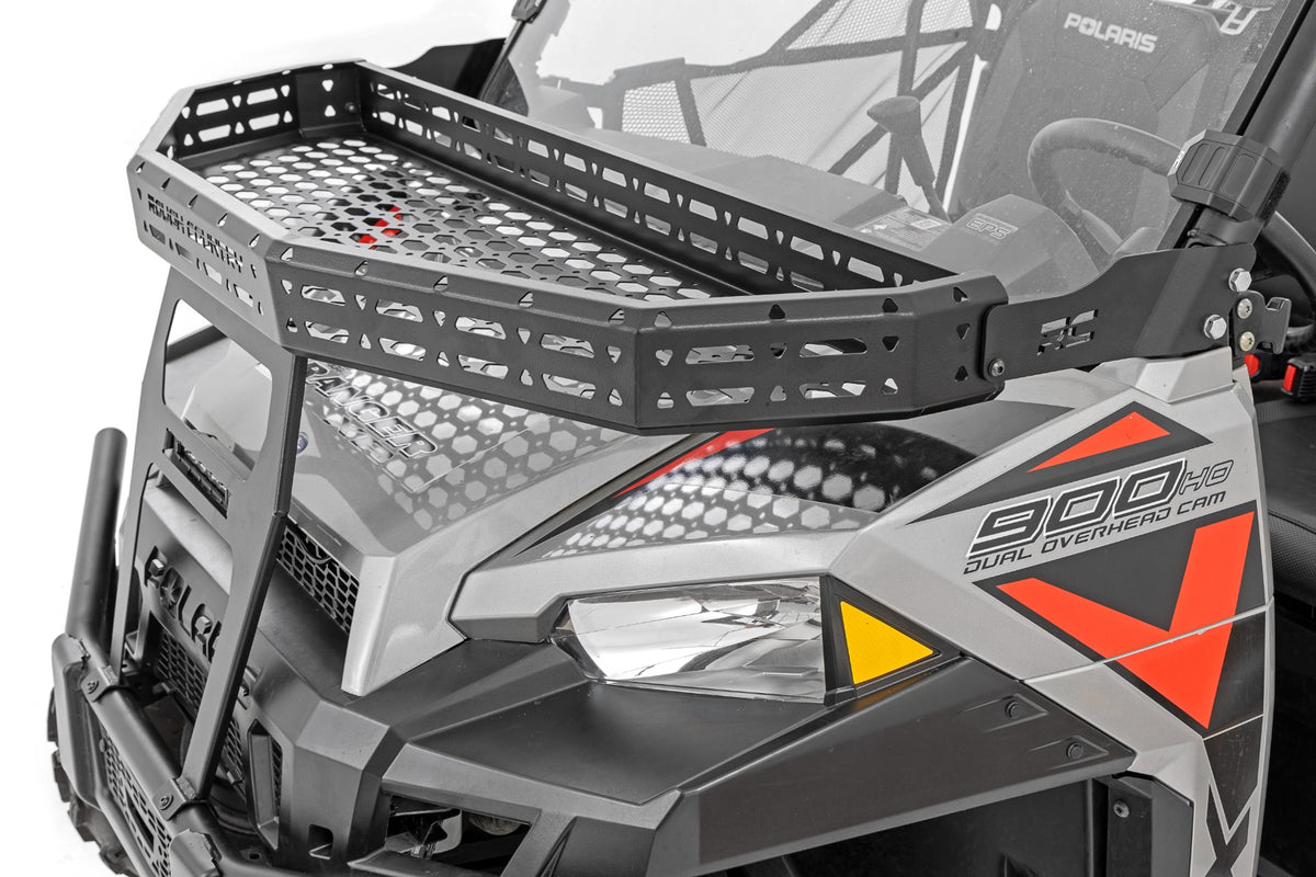 Rough Country  Front Cargo Rack | 6" Black Slimline | Polaris Ranger XP 900/Ranger XP 1000