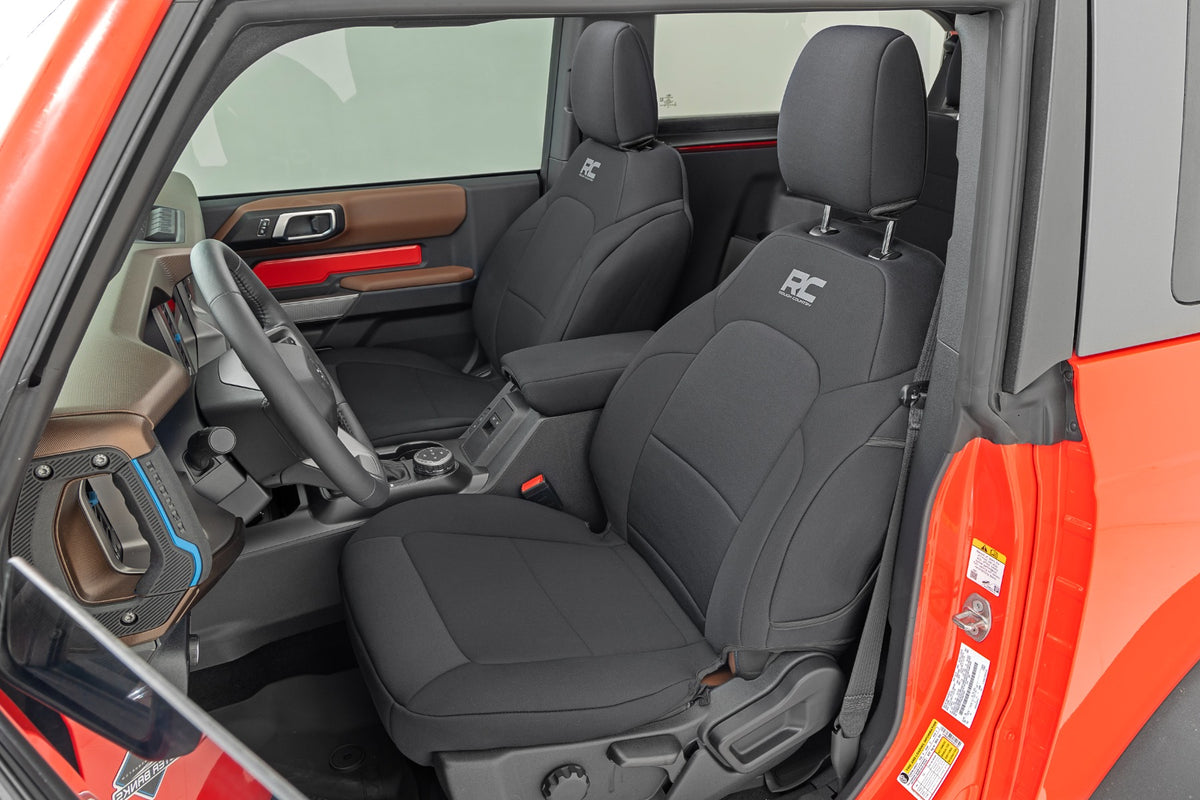 Rough Country  Seat Covers | Bucket Seats | FR & RR | Ford Bronco (2 Door) 4WD (2021-2026)
