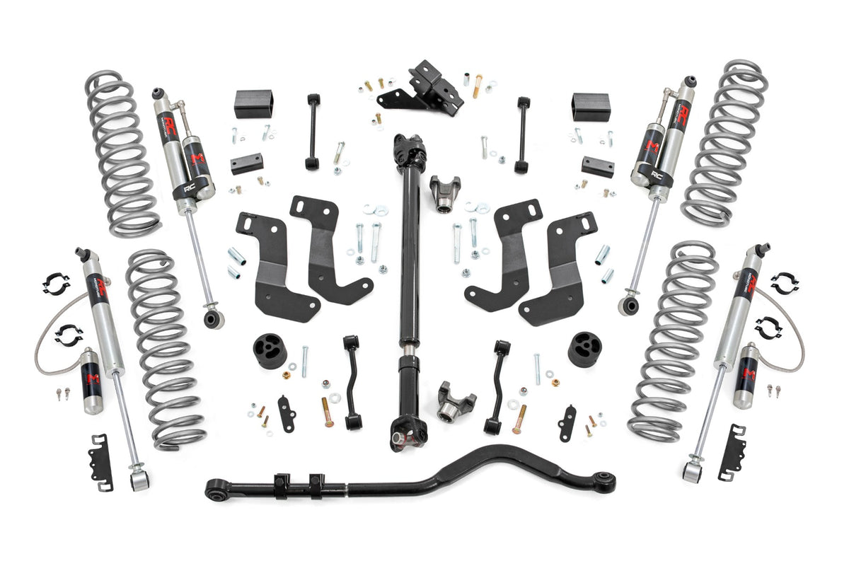 Rough Country 3.5 Inch Lift Kit | C/A Drop | FR D/S | M1R | Jeep Wrangler Unlimited Rubicon (18-23)