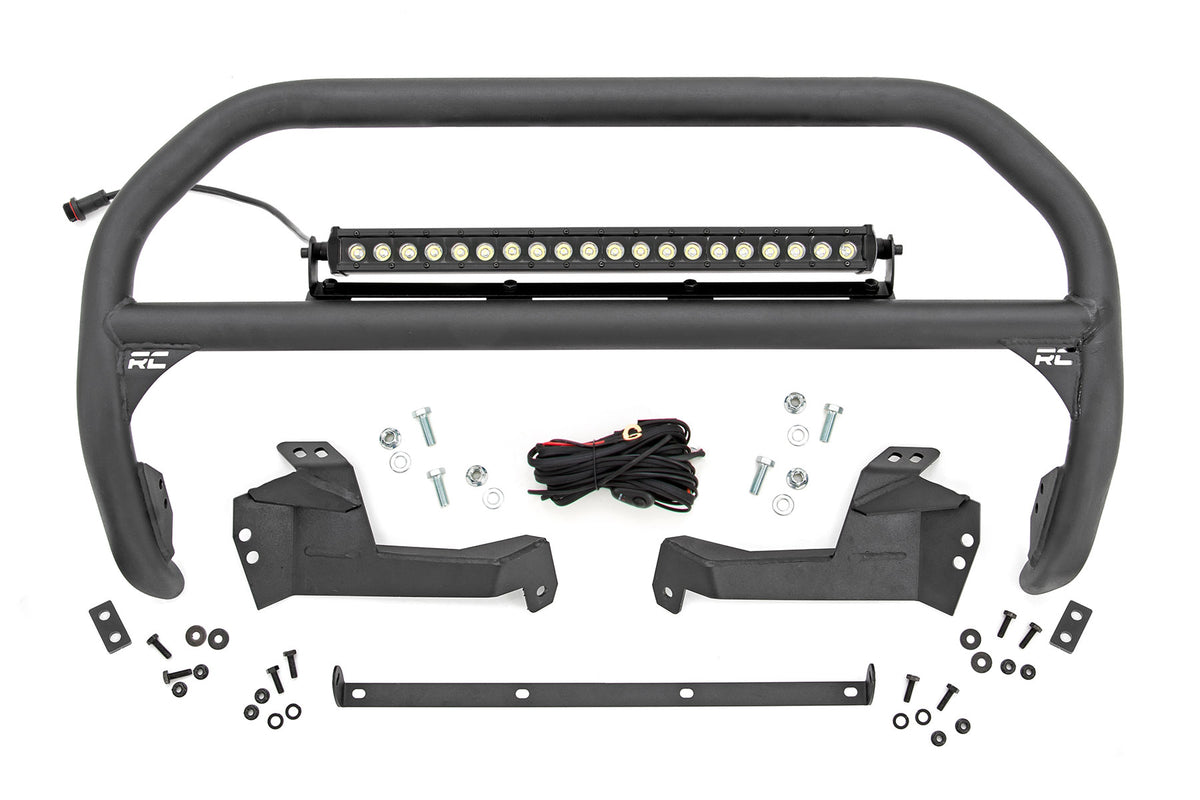 Rough Country  Nudge Bar | 20 Inch Black Single Row LED | Ford Bronco Sport 4WD (2021-2024)
