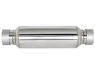 aFe MACH Force-Xp Resonator 2-1/2 IN Inlet/Outlet x 4 IN Dia. x 12 IN Body x 15 IN Overall Length