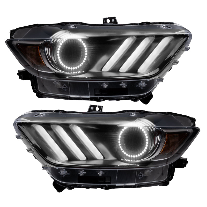 Oracle 15-17 Ford Mustang V6/GT/Shelby DRL Upgrade w/ Halo Kit - ColorSHIFT