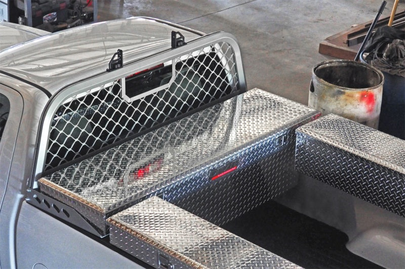 Dee Zee 17-23 Ford SuperDuty Cargo Management Cab Rack - Silver Mesh