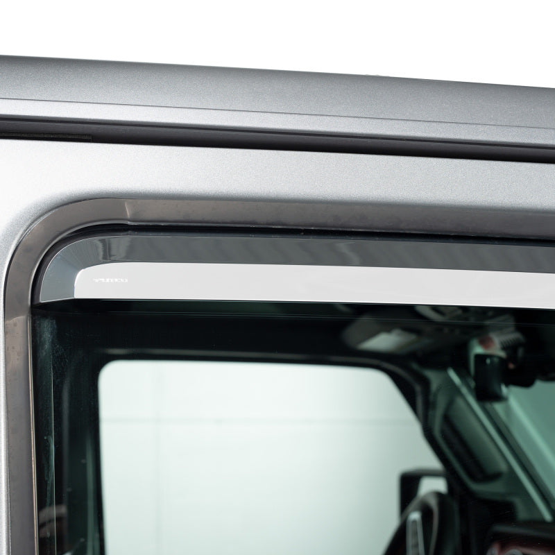 Putco 99-16 Ford SuperDuty Crew Cab (Set of 4) Element Chrome Window Visors