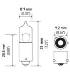 Hella Bulb H6W 12V 6W BAX9s T2.75
