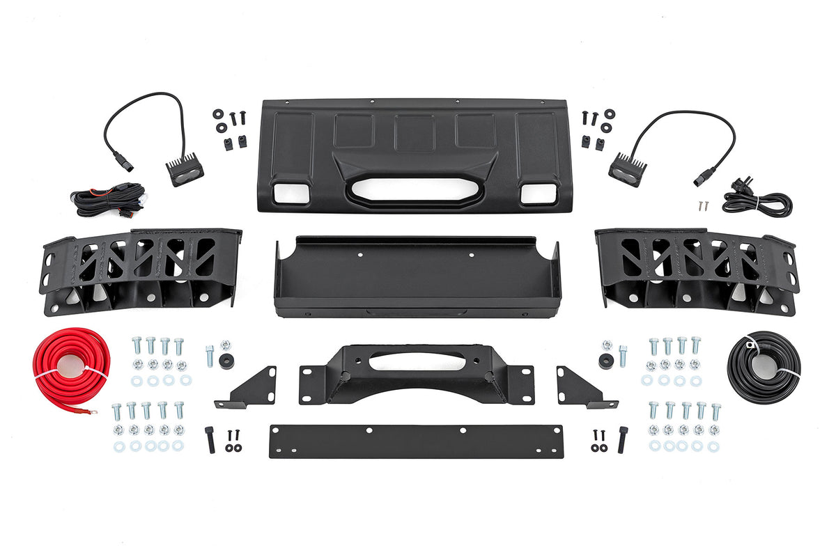 Rough Country FXS Hidden Winch Mount | White SAE | Fog | Toyota Land Cruiser 4WD (24-26)