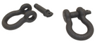 Fishbone Offroad D Ring 3/4In Gloss - Black 2 Piece Set