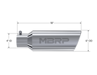 MBRP Universal Tip 6in OD Rolled End 4in Inlet 18in Length T304