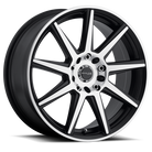 Raceline 144M Storm 17x7.5in / 4x100/4x108 BP / 40mm Offset / 72.62mm Bore - Black & Machined Wheel