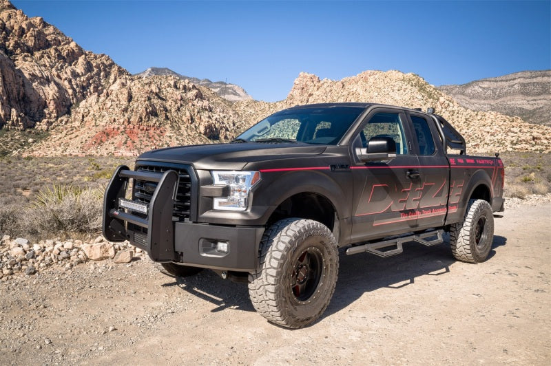 Dee Zee 99-23 Chevrolet/GMC/Dodge/Ford Full Size Truck Hex Series - Crew Cab Side Steps (Txt Blk)