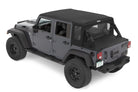Bestop 07-18 Jeep Wrangler JK 4-Door Halftop Soft Top (Black Diamond)