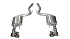Corsa 2015-2017 Ford Mustang GT 5.0 3in Axle Back Exhaust Polish Quad Tips (Sport)