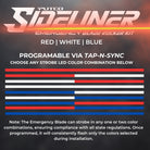 Putco 15-23 Ford F-150 Blade Rocker Kits Sideliners - Red/Blue w/ White Override