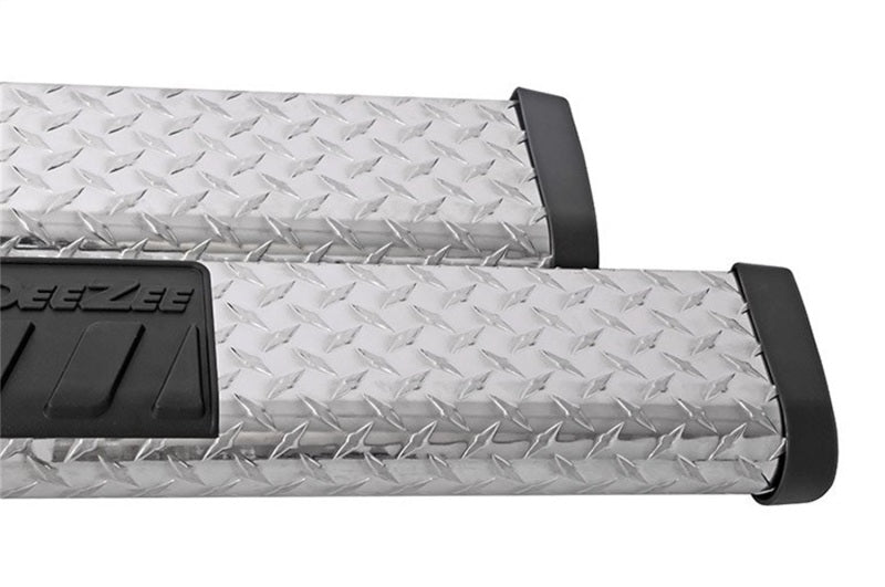 Dee Zee Universal Tubes - 6In Oval - Black Tread Aluminum (RegCab)