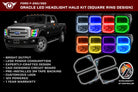 Oracle Ford F250/350 11-16 Halo Kit (Square Ring Design) - ColorSHIFT w/o Controller
